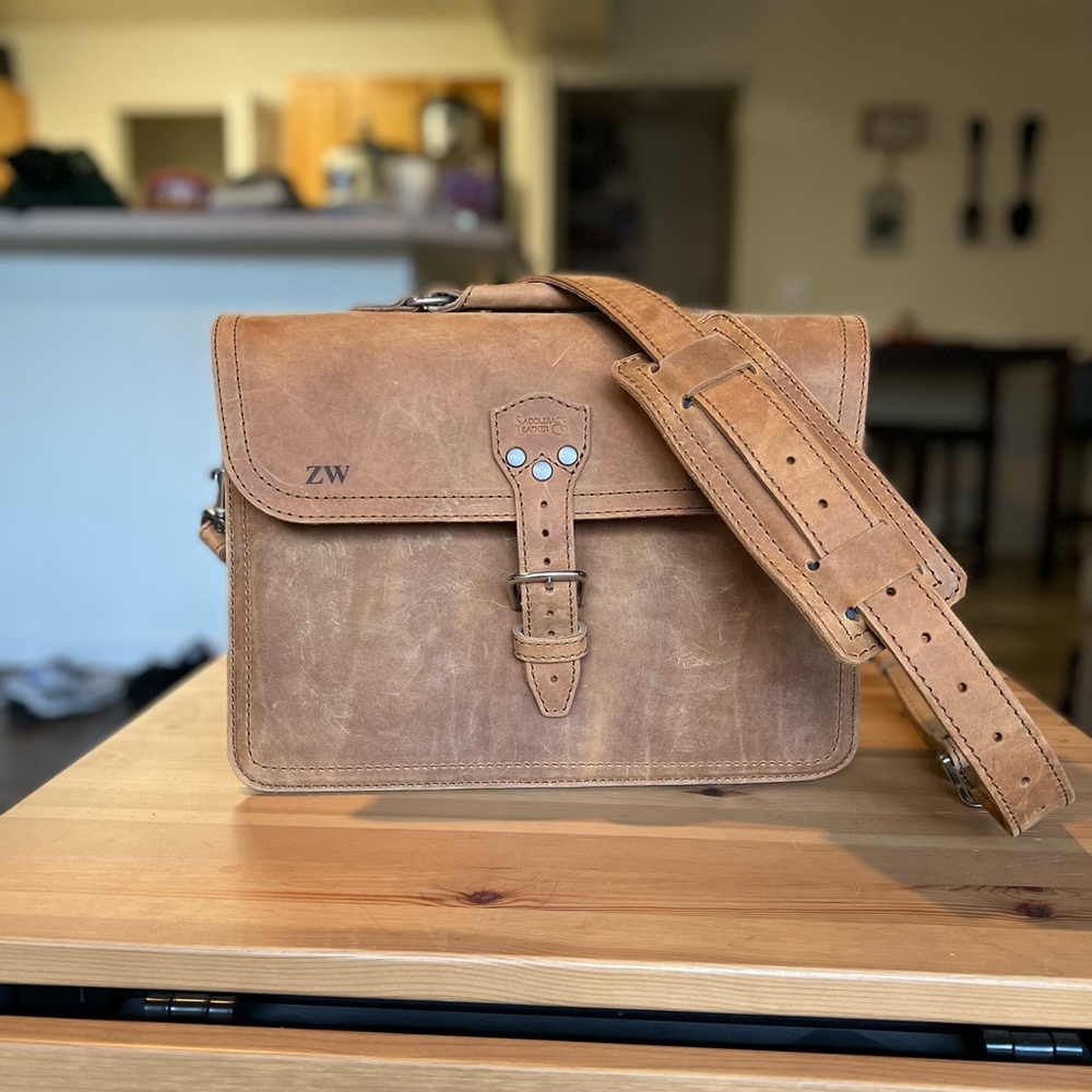 Thin Leather Briefcase